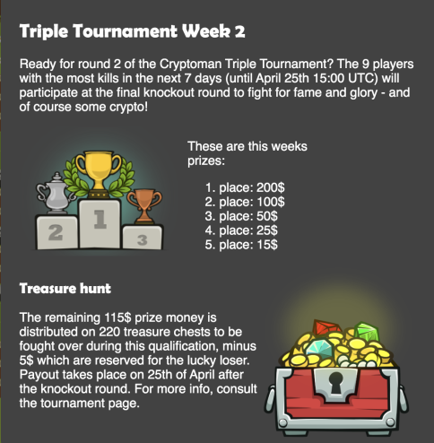 Now, we're looking forward even more to round 2! This time, there are not 250$, but 500$ to be won in EBK, the tokens of our official tournament sponsor Ebakus.