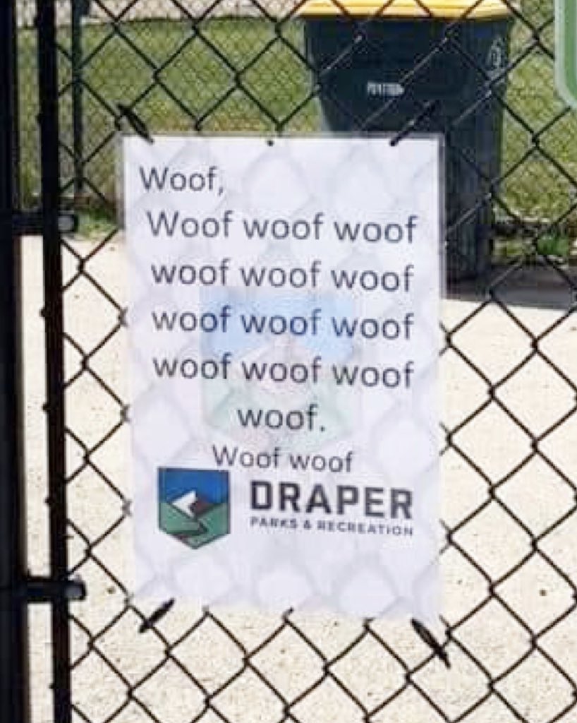 We stan dog parks with dog translations👏