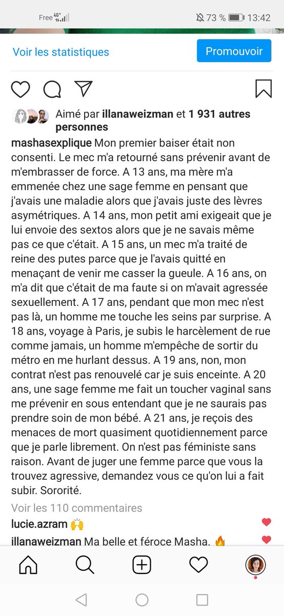 mashasexpliqueb's tweet photo. "Avant de juger une femme parce que vous la trouvez agressive, demandez vous ce qu'on lui a fait subir"
Je vous partage ce texte difficile à écrire mais très important pour moi. https://t.co/AGIUlK6Flh