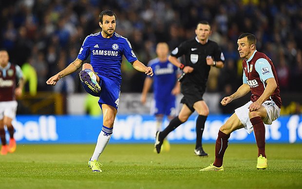 Fabregas made his competitive debut for Chelsea against Burnley, which saw the blues win 3-1. Fabregas helped assisting 2 goals. The first game of his Chelsea career is arguably one of his most famous. After producing a pin point, one touch pass, perfectly to Andre Schurrle.