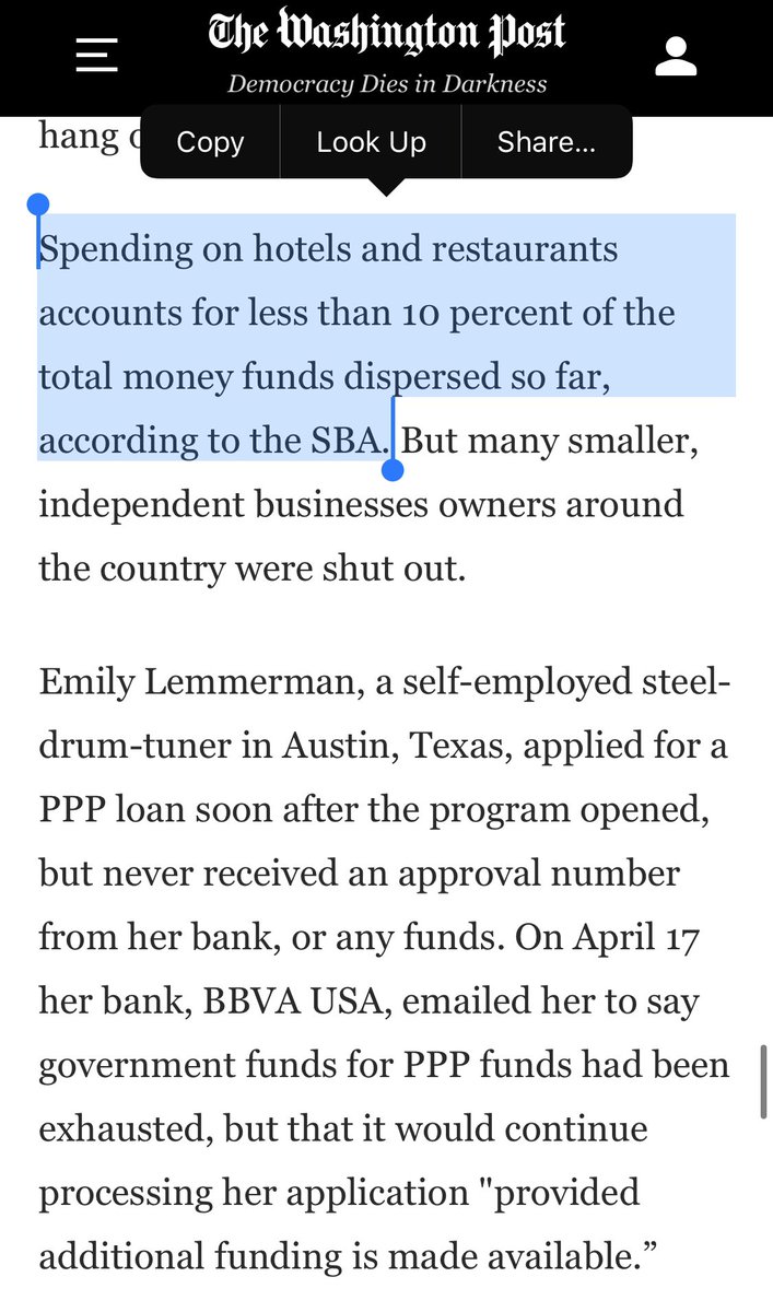 Second - the premise is that hotels and restaurant chains ran the fund dry. Set aside basic understanding of franchise models or how they calculate that employees of some entities as less deserving than others, later in the story they let this slip:
