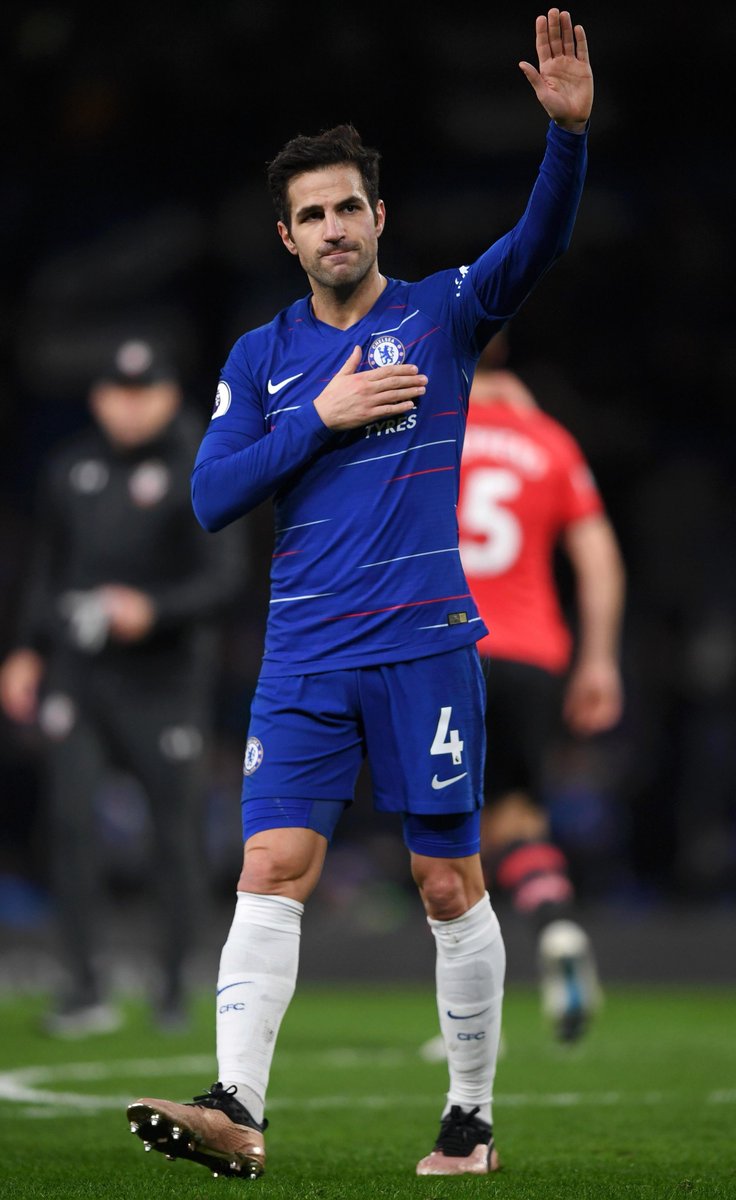 Fabregas played his last game for the blues against Nottingham Forest in the FA Cup. With 5 minutes to go, Cesc was taken off, receiving a standing ovation from more than 40,000 gathered at the stadium as he made a tearful farewell to the Blues faithful.