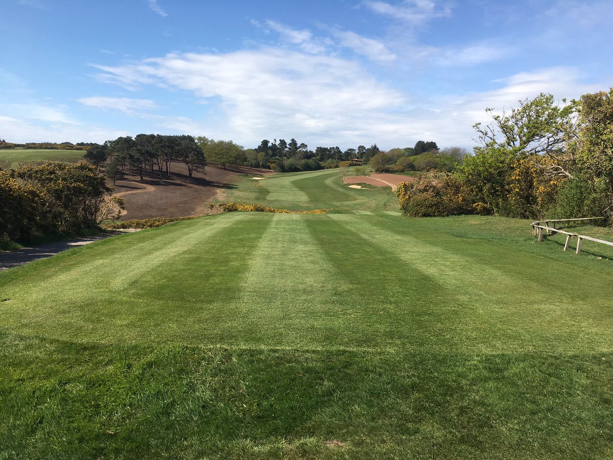 East Devon G C glowing in the beautiful Spring sunshine. Roll on walking our fabulous fairways again.