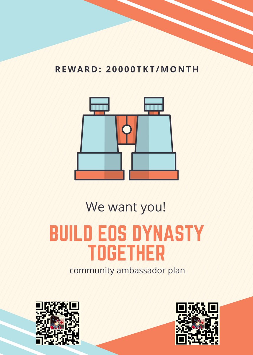 cryptodynasty_'s tweet photo. 💌 Here is an invitation to our global players, let's build #EOSDynasty together!
🎊WE WANT YOU 🎊
https://t.co/XEgFmW2rXW
💰100 #TKT #Giveaway
To win:
Follow us
Retweet with comment #EOSDynastyAmbassadorPlan
Ends this month🎀
#Airdrop #EOSDynastyBenefitTime #dapp https://t.co/LnfxycfZYm