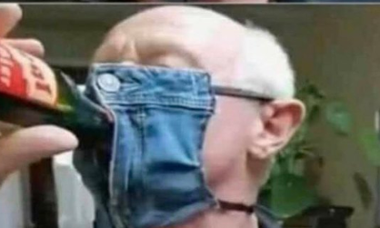 djargent2003's tweet photo. 😷 Errr....not sure about the health benefits of this bespoke piece of #PPE...        #COVID19 #coronavirus #SocialDistancing #UKlockdown #lockdown #COVIDIOTS #beer https://t.co/kjDF66NMK5