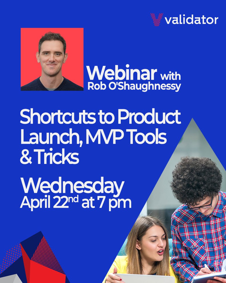 Hi everyone
Just a gentle reminder that the next Validator webinar is tomorrow evening at 7pm. 
You can register for the webinar here:
zoom.us/webinar/regist… #ireland #webinar #startup
