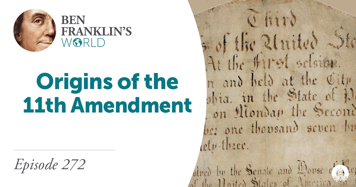 BFWorldPodcast's tweet photo. What is the Eleventh Amendment &amp; why was it added to the U.S. Constitution? Find out on this wk's NEW ep of #BFWorld with our guest @cgdhopkins a Lecturer in the History Department at Harvard University!

https://t.co/4D3fgI8vik #Podcast #USConstitution #EleventhAmendment https://t.co/dAXId1qUo7