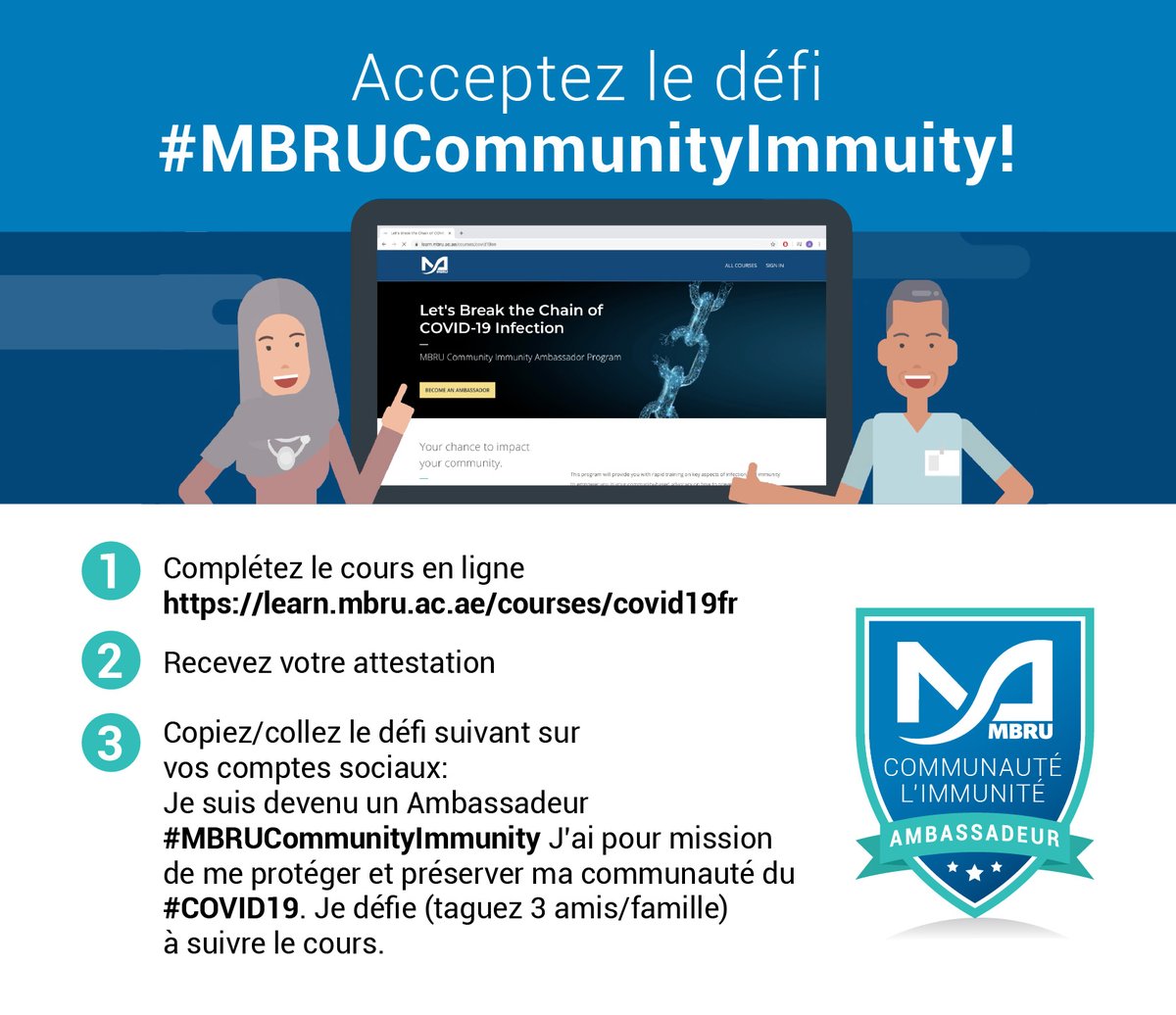 Mbru Salut We Have Great News For All French Speakers Our Mbrucommunityimmunity Ambassador Program Is Now Available In French As Well As English And Arabic Join Now T Co Yzea0ilrri Mbru T Co En4c6xieei