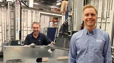 Rittal's tweet photo. #StrongerTogether in #Ontario, Canada: Jonas Zelisko & our Technical Services Group are busy designing enclosures for our Mod Centre to work their magic on, at our #Perforex Machining Centre, Mississauga!
#HereForYou #WeAreRittal @RittalCA https://t.co/ff5YtxA0NB