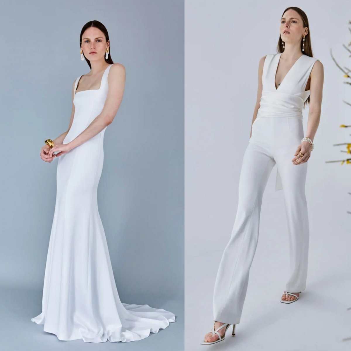 Bridalease's tweet photo. @galvanlondon 
the new “White Collection” moniker instead of the more traditional “bridal” one. 
#bridalmarket2021 #bride #bridalgown #Weddingprep #weddingsuggestions #ballgown #alineweddingdress #weddingdress #bridetobe #weddingpantssuit #weddingspants #weddingtux #galvanlondon https://t.co/0rU5BFwKAV