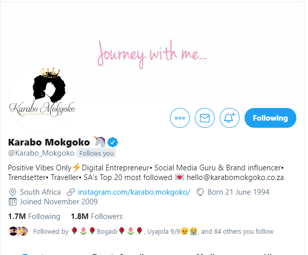 khumalos26's tweet photo. @Karabo_Mokgoko 
None like you here 
thank you for the follow 😍😍😍😍😍😍😍😍 https://t.co/5GgUH7RQWW