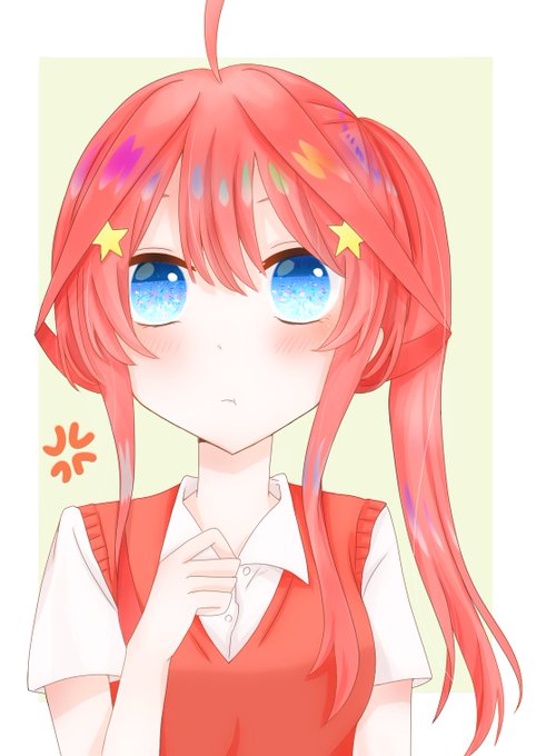 亜月るかさんがTwitterに投稿した中野五月(五等分の花嫁)のイラスト。