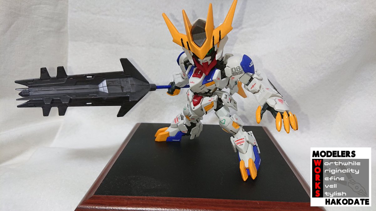 正兄 Mwh ただいま函館 こんばんは Sdcsガンダムバルバトスルプスレクスの完成御披露目です 今回は特徴的な腕をちょっと延ばしたかったので Csフレーム シルエットブースターで組立してます 返信に続きます 良かったらどうぞお付き合い下さい