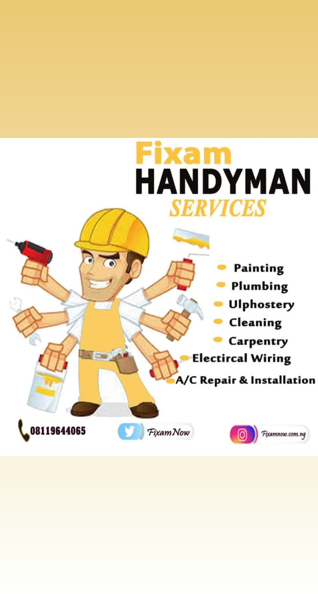 FixamNow's tweet photo. This is to remind our esteemed customers that Fixam still offers its known for services...
You don't need to go far to get your home and office maintenance done...
We got you... 
Thank you and we await your call... https://t.co/juEPcFcDp6
