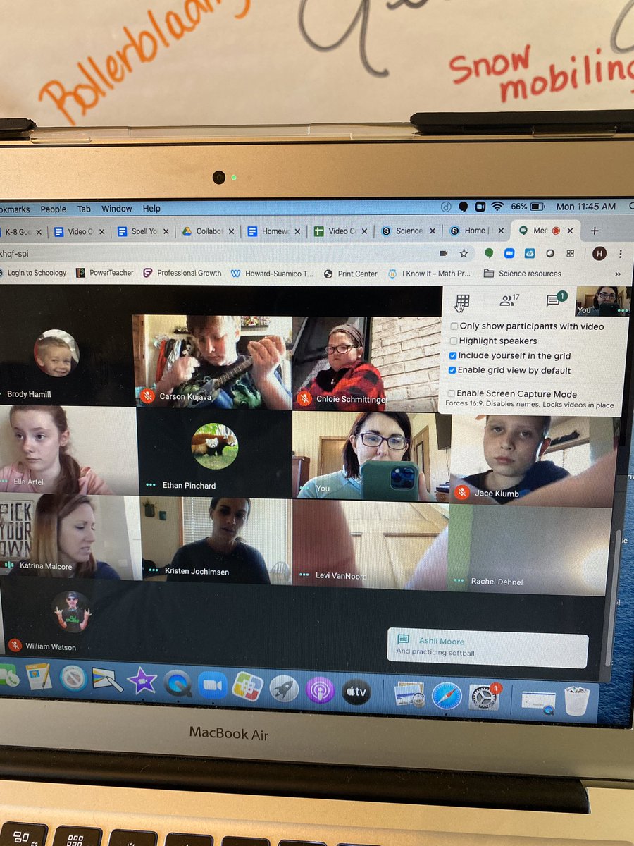CollaborationC2's tweet photo. Yesterday we had an absolute blast of a Google Meet in CC!  There were pets, ukeleles, and cacti!   It was so much fun to just spend time with these Ss again!  I think it was as good for us as teachers as it was for them!  We miss you! https://t.co/Xos5egJ0Ia