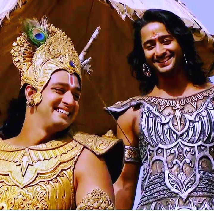 *~Kapi-Dhwaja~*Since Arjuna has Dhwaja (meaning flag) of Kapi (here referred to Hanuman) in his chariot, he comes to be known as Kapi-Dhwaja.. #ShaheerAsArjun  #ShaheerSheikh  #Mahabharat  @Shaheer_S  @StarPlus