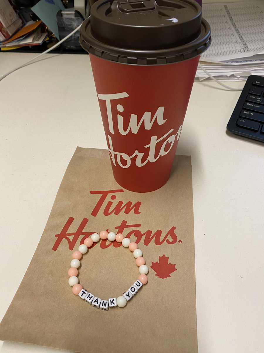 mili_te's tweet photo. We just got this beautiful bracelet made by a little customer in my restaurant ❤️❤️❤️🙏🏻🙏🏻🙏🏻thanks for showing so much appreciation @TimHortons https://t.co/fFTuDMvsl1