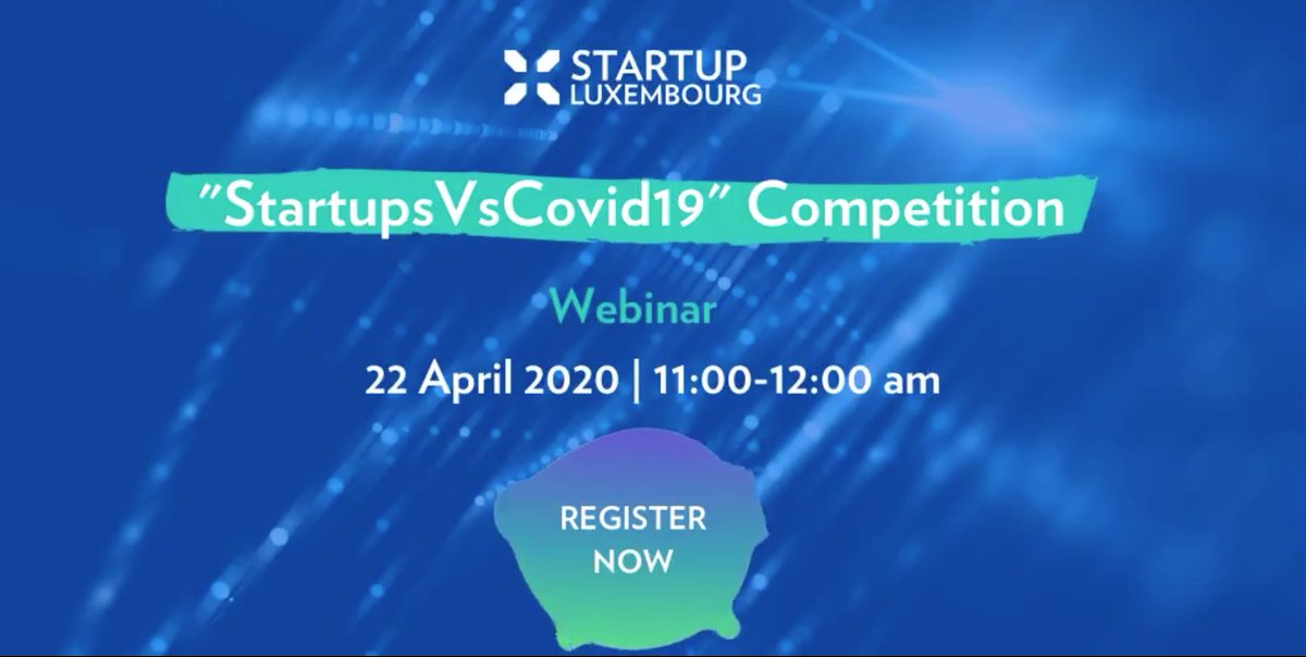 The_LHoFT's tweet photo. Want to take part in the #StartupsVsCovid19 competition? 🚀

Up to 20 projects will be selected, each of which will benefit from financial support of up to €150,000.

Don't miss the #webinar, tomorrow at 11:00AM:
👉  https://t.co/0oBluV58Ia
#HelpYourStartup #StartupLuxembourg https://t.co/NEmIJ4ftG4