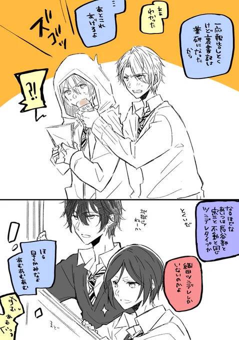 前回の続き?
こじらせたツンデレ(まんば限定)
あとメンバーが揃ったのでキャラ説明を☺お着替えシーンなのは性癖 