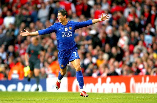 2008/09Too far for Ronaldo to think about, ohhhhhh absolutely sensational-Clive Tyldesley after Ronaldo scored from 40 yards out
