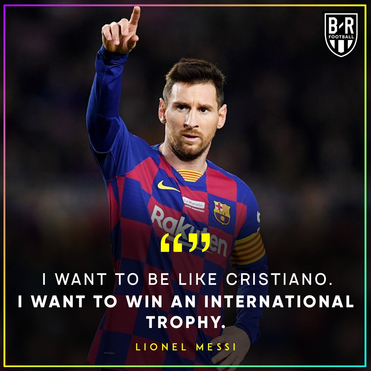  Messi: I want to be like Cristiano Ronaldo.