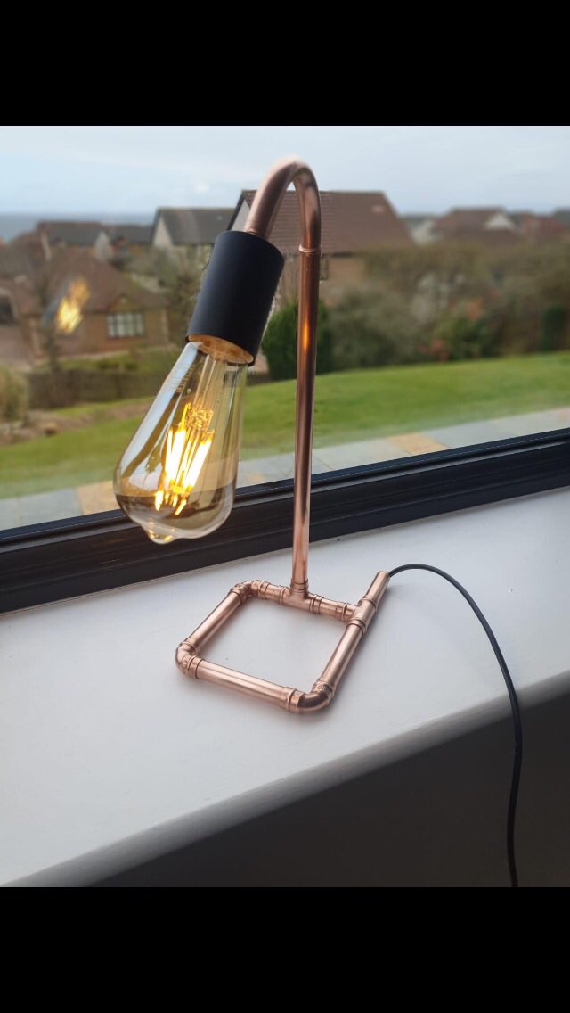 amberhutchisonx's tweet image. My dad is a self employed plumber who can’t work through the pandemic due to health reasons. He’s been using his plumbing supplies to start a handmade lamp business! So beautiful and so proud! Plz RT💗💡