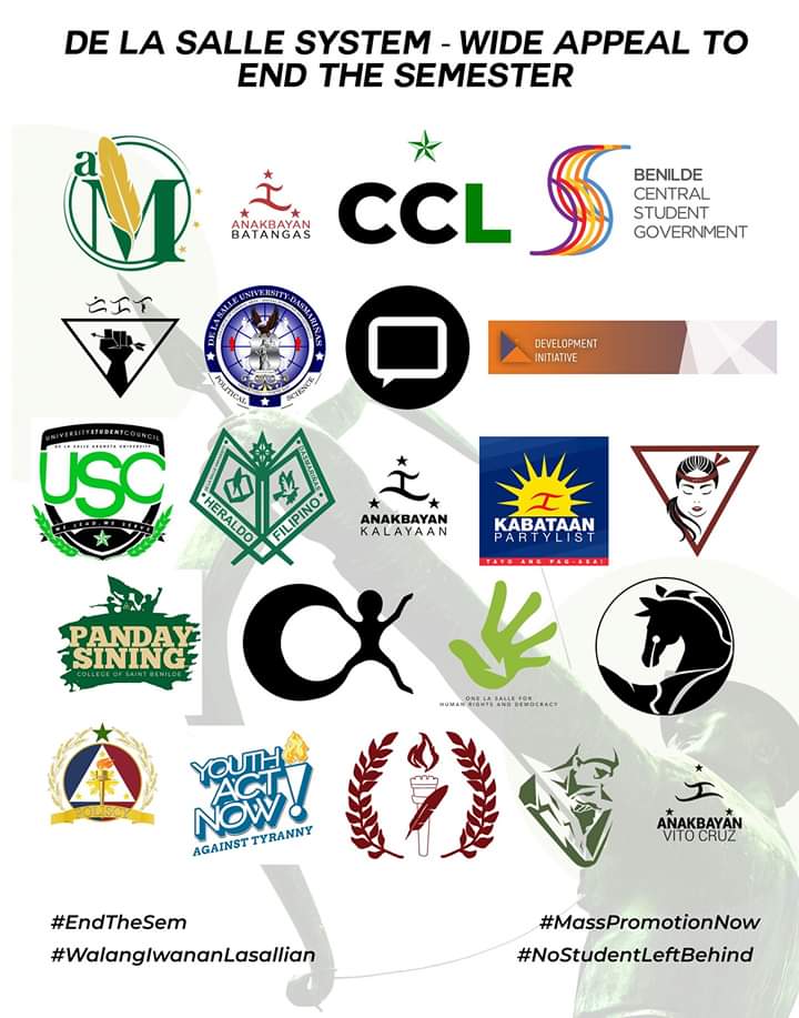 AnakbayanKL's tweet photo. Lasallians, Unite! 💚✊🏾

Join the system-wide unity!

#EndTheSem
#MassPromotionNow
#WalangIwananLasallian
#NoStudentLeftBehind

SIGN &amp; SPREAD THE PETITION NOW! 

 PETITION: 

https://t.co/wpE8fnRd2J!  

FULL STATEMENT HERE:
 https://t.co/4Lj8FqP2Rt https://t.co/Z1XqL2Alum