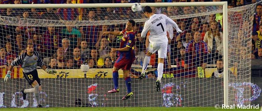 2010/11Ronaldo's won his first trophy with Real after scoring an iconic header in the Copa del Rey final vs Barcelona.