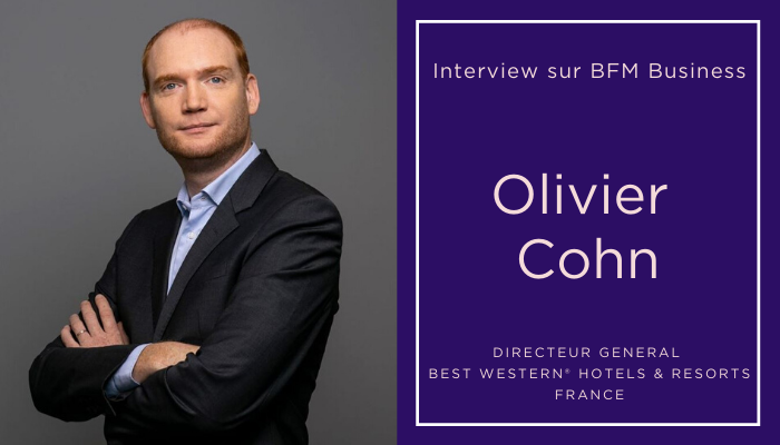 BestWesternFr's tweet photo. Ce soir en direct à 19h15 sur BFM Business dans l'émission Inside, suivez l'interview d'Olivier Cohn, directeur général de Best Western Hotels &amp; Resorts France. Impacts du #COVIDー19 sur l'activité, quelles sont les initiatives du groupe et comment préparer la reprise #hôtellerie https://t.co/70D406vdtc