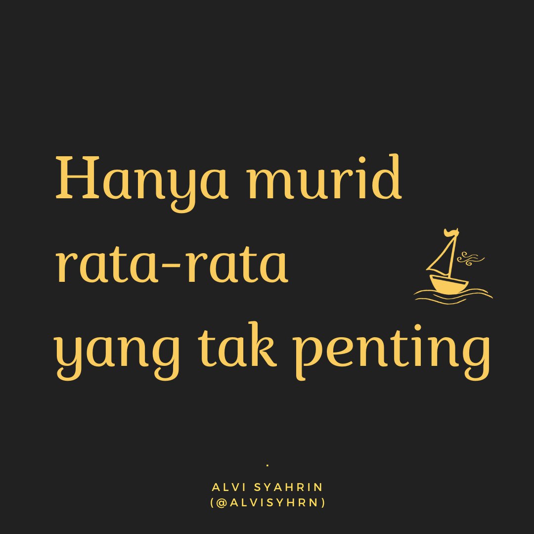 AlviSyhrn's tweet photo. WAKTUNYA BACA BUKU GRATIS!

Judul: Jika Kita Tak Pernah Jadi Apa-Apa

Bab: Hanya Murid Rata-Rata yang Tak Penting

Untuk: Seorang murid, mahasiswa, pekerja yang merasa pertengahan, belum berprestasi, tak bisa dibanggakan.

Halaman berikutnya 👇 https://t.co/U3GYmG4RUY