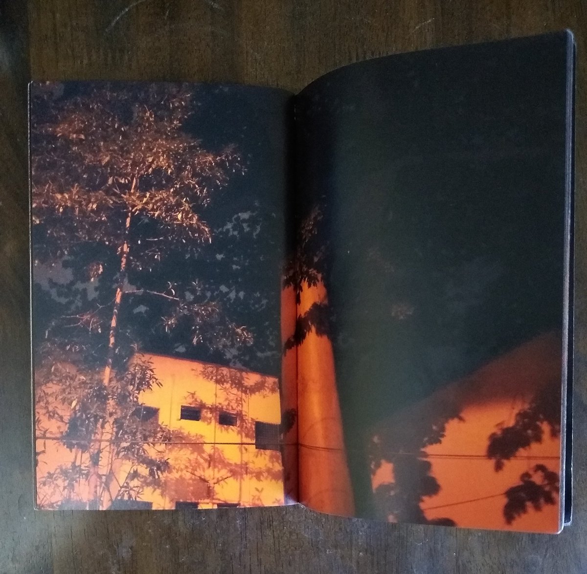 I love everything about it, even the odd format - square images printed full-bleed and across the gutter - and it's influenced my work quite a bit, as you can see from the photobook dummy I've been working on for a while now.