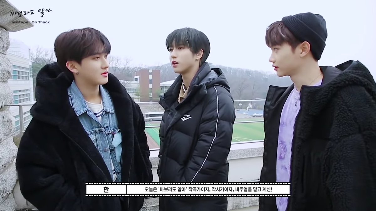 felix has his own furry coat but still wears changbin's.See the differencefelix's furry coat         changbin's coat