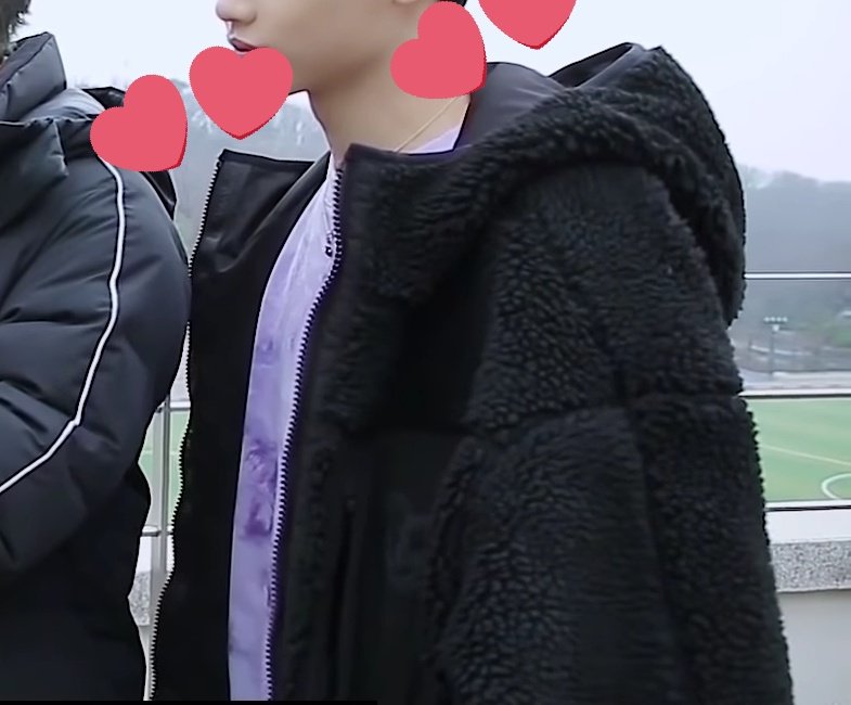 felix has his own furry coat but still wears changbin's.See the differencefelix's furry coat         changbin's coat