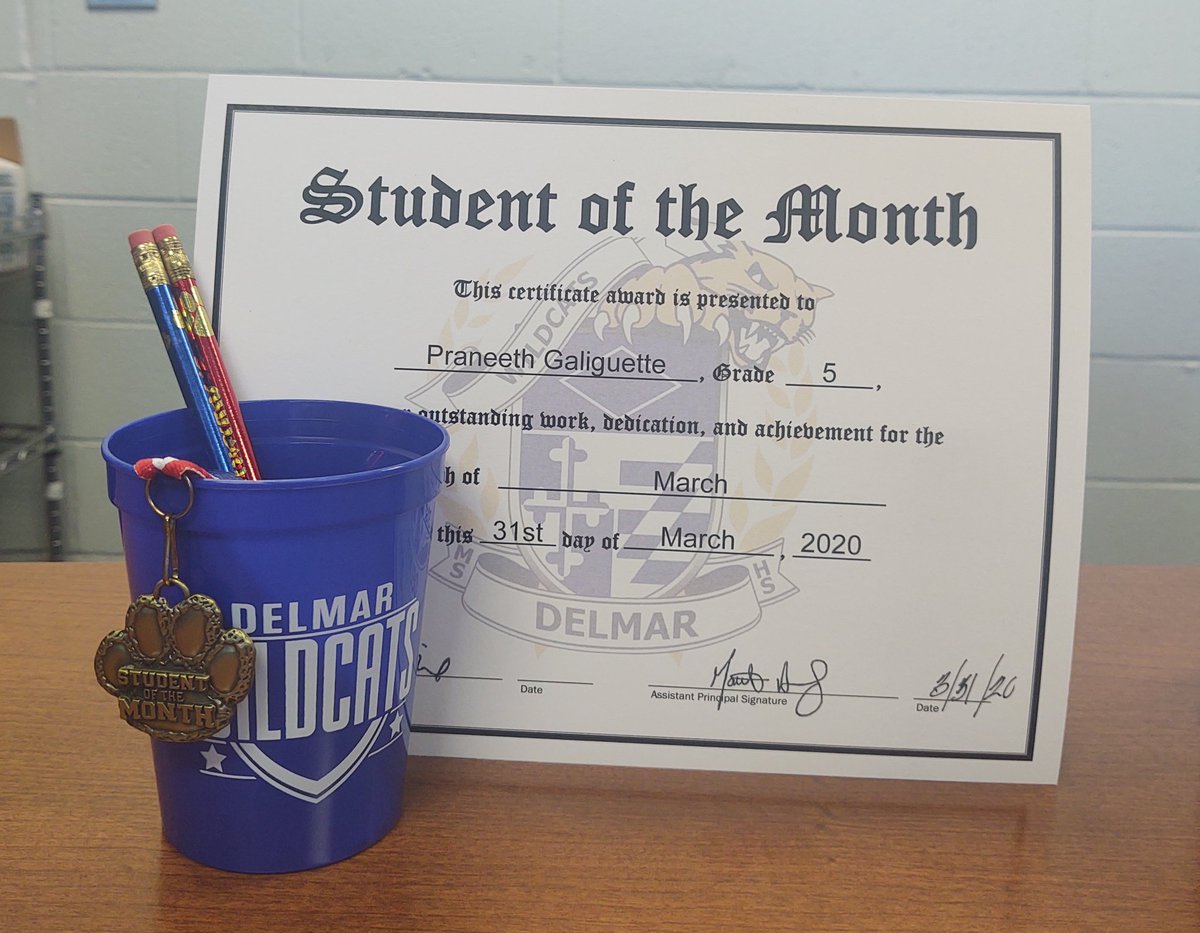 CHOICES_Brady's tweet photo. Congratulations to DMS March student of the month recipients. All four are well deserved for their hard work, perseverance, and character! @Principal_DMS https://t.co/5yORUjzac0