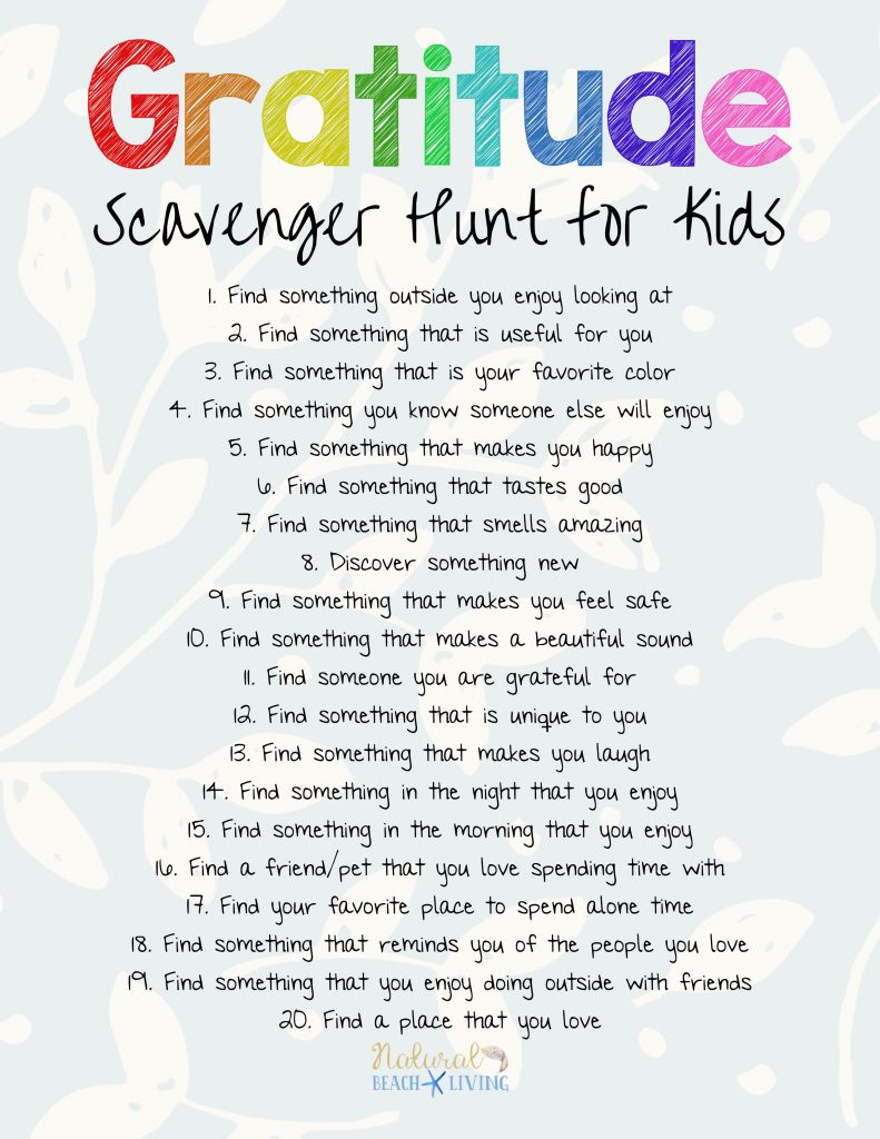 There is always something to be thankful for; so today, let's make note of it! Try this scavenger hunt and take note of how many items you're able to complete.
Notice how you feel before and after the scavenger hunt.🥰