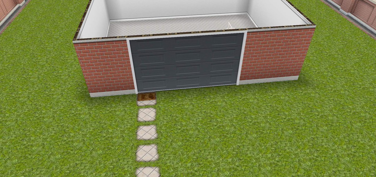 Functional garage doors. But cars can only park in front of the houses, not in the garage. Minor detail ;)