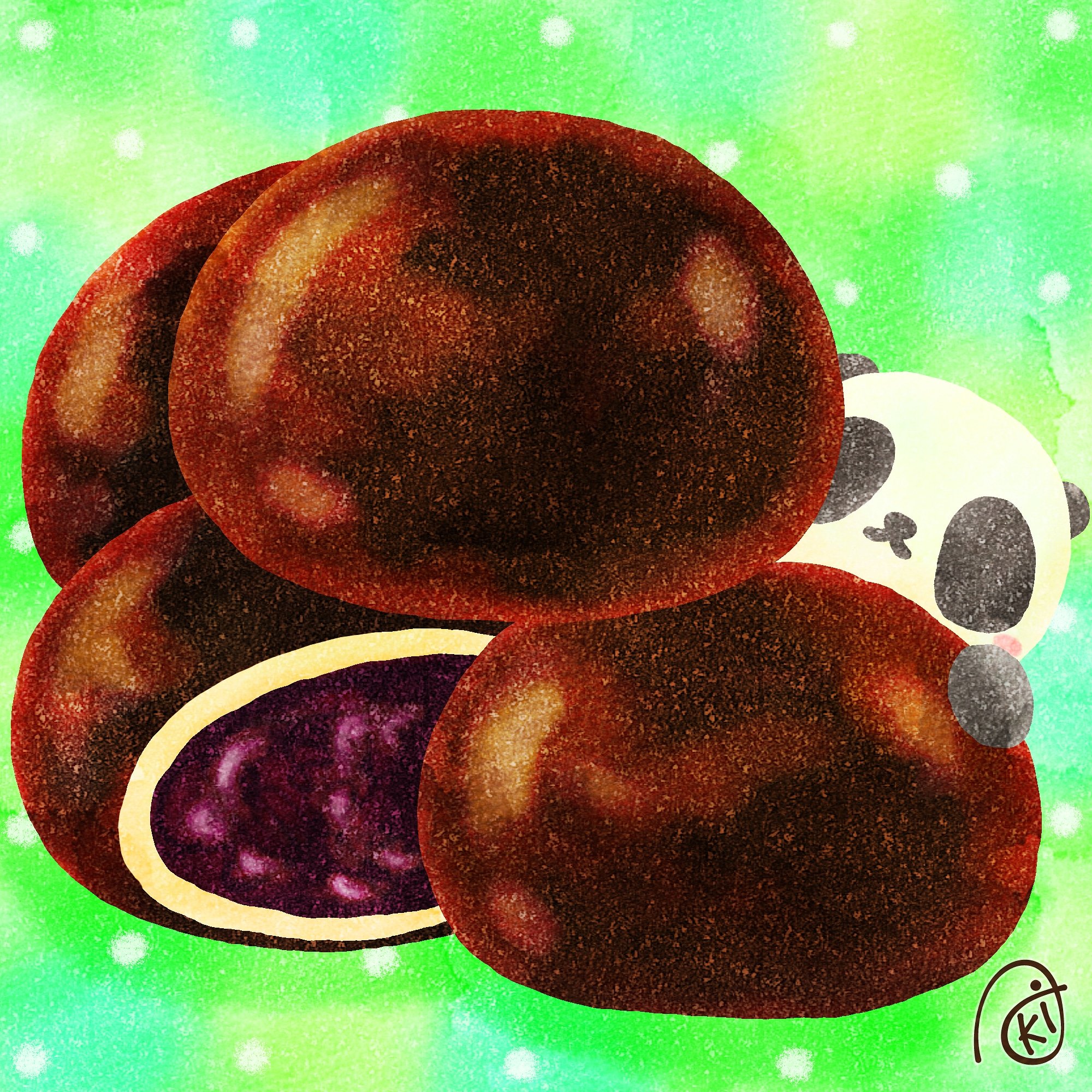 Aki かりんとう饅頭 イラスト お絵描き パンダ かりんとう饅頭 T Co Ghnp916ogx Twitter