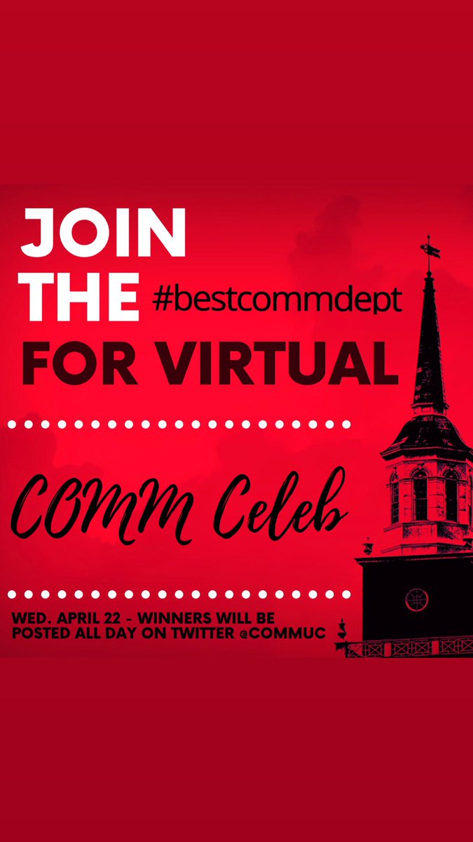 UC COMM & PR (@commuc) on Twitter photo 24 hours until our biggest event of the year! We may not have dinner and drinks but we still have awards and videos by @fullsteve and <a href="/stevedepo/">Steve Depoe</a> to make up for it. See you then! #bestcommdept #CommCeleb2020 #bestCommCeleb 24 hours until our biggest event of the year! We may not have dinner and drinks but we still have awards and videos by @fullsteve and <a href="/stevedepo/">Steve Depoe</a> to make up for it. See you then! #bestcommdept #CommCeleb2020 #bestCommCeleb