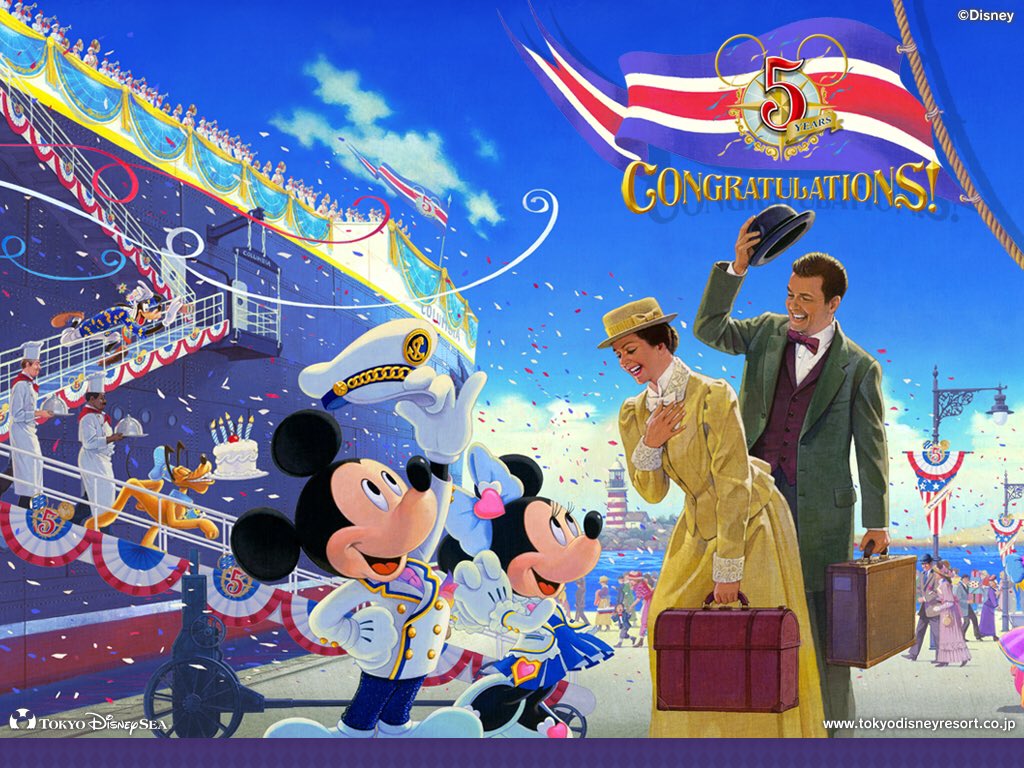 さとさ ん みんな大好き東京ディズニーシー５周年 その時に公開されたパソコン用の壁紙です Pc 全盛期 周年 Spイベント 新アトラク ショー開始時に壁紙が配信されることが多かった いまはレギュラー配信の壁紙カレンダーを残すのみとなったけど