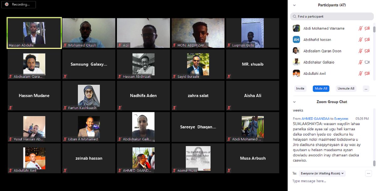 SIMADiLab's tweet photo. Felicitations to our own @Mohokash_ who hosted timely, interesting, and engaging live session on "Beyond the Lockdown: Somalia's response and preparedness and implications of #COVID19 on Social-economic paradigm." organized by @ChamberSomali

#StayHome
#StaySafe 
#StayActive https://t.co/BJg0KDv3Vo