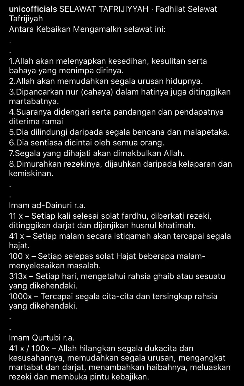 Selawat tafrijiyyah