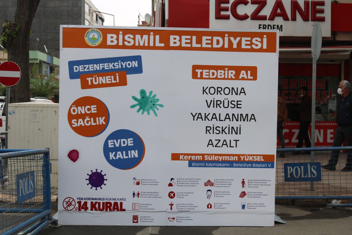 Bismil'de iki ayrı noktada dezenfeksiyon tünelleri hizmete girdi bismilajans.com/haber/7394/bis…