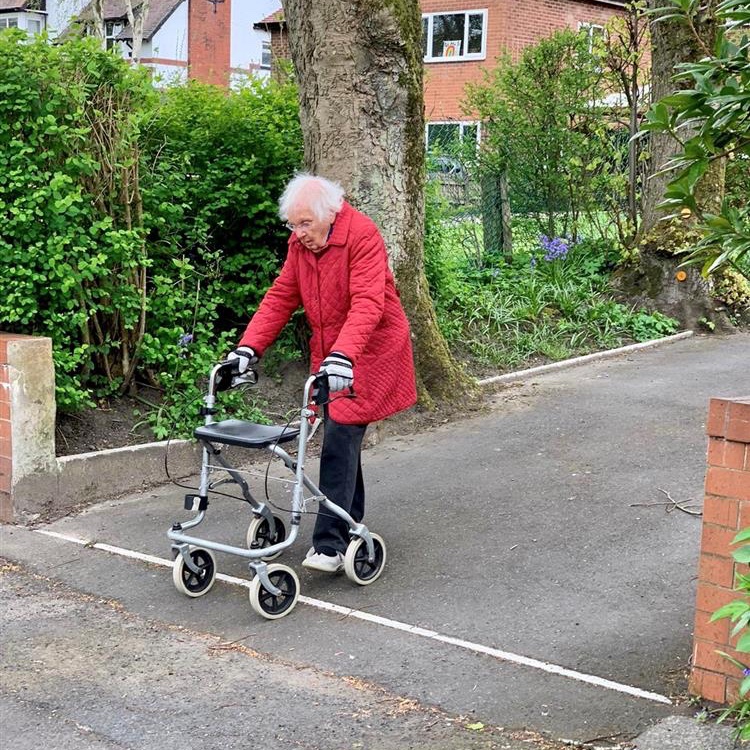 Meet Win Page, from Greater Manchester. She's walking 10 lengths of her driveway every day, finishing on 28th April - her 100th birthday!She's raising money for North West Ambulance Service NHS Trust. https://just.ly/Win-Page 
