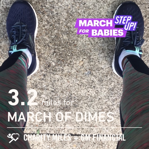 DeeRunsMoore's tweet photo. 3.2 @CharityMiles for @marchofdimes.  Move something #MarchForBabies #JesusAndRunShoes #StayHealthy #RUNPROJECTVIRTUAL #RPCOMMUNITYCLASSIC https://t.co/Is9vEgzNI7