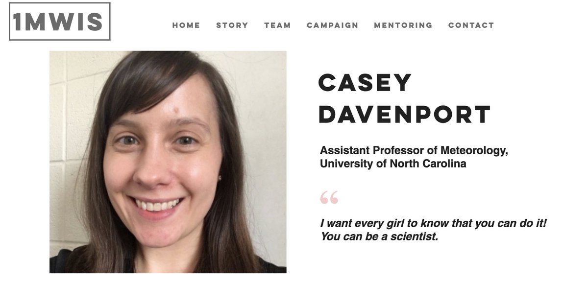 THREAD 17/51 Oh hey Casey Davenport - Casey teaches meteorologists-to-be to understand more about how the atmosphere works & make better forecasts. She reminds us of the importance of mentors & cheerleaders & we 100% agree !Ft & thx  @cedavenportwx  http://www.1mwis.com/profiles/casey-davenport