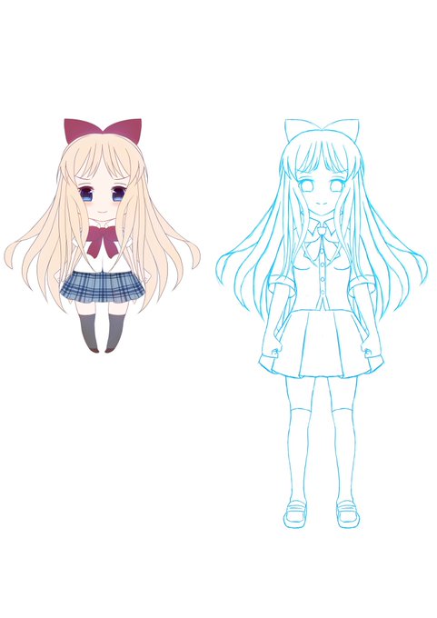 ゲームでは看板娘弥生ちゃんの三頭身の方を使おうと思います。まずはlive2dで動かしてみようかと思います。 