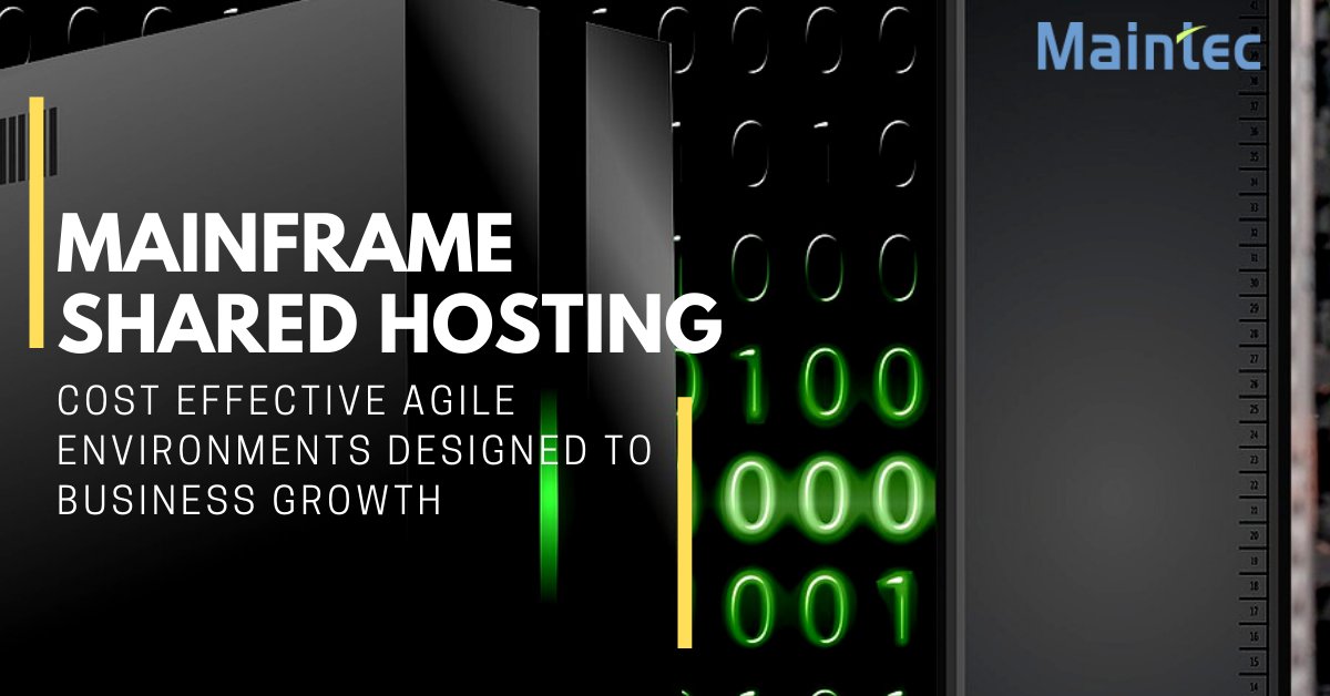 Maintec_Tech's tweet image. Run your production workloads using Maintec Shared Hosting services just as you do today in your own data center. Learn more about us-lnkd.in/fHEQYgn
#mainframe #mainframesharedhosting #mainframehosting #ibmmainframe
