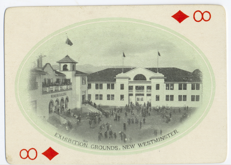 the 8 of diamonds is the provincial exhibition grounds in  @New_Westminster. it was a precursor (and then competitor) to  @PNE_Playland, and operated 1869-1929. more info here:  https://vancouvertraces.weebly.com/royal-agricultural-exhibition.html