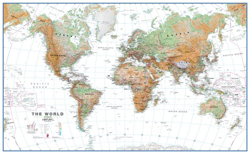 mapsinter's tweet image. This world physical wall map with white ocean is a high quality map which is a fantastic representation of the world's physical terrain! #physicalmaps #wallmaps #laminatedmaps #worldwallmaps #buymaps
soo.nr/cc7k