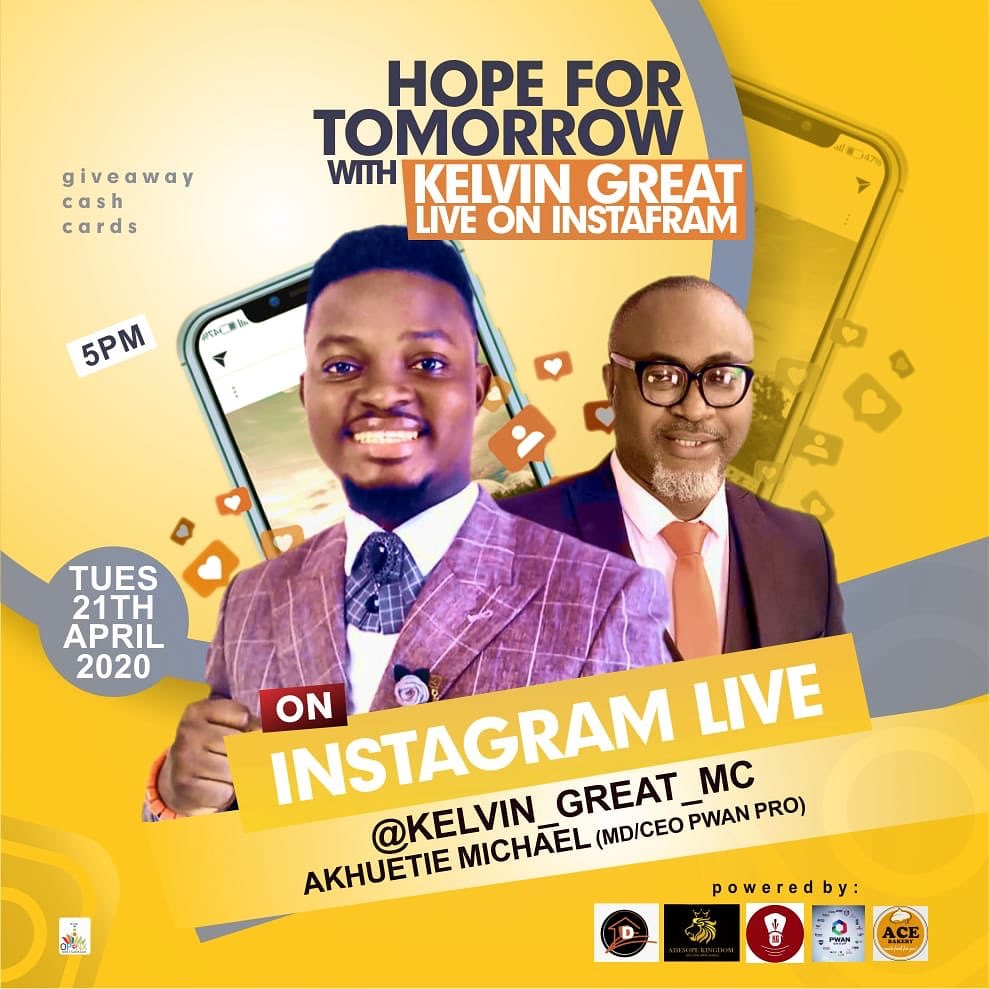 pwanpro's tweet photo. Get ready for this amazing live video on Instagram
For more enquires call : 08181888837
HOPE FOR TOMORROW
PWAN PRO, THERE IS NO LIMIT
#pwanpro #livevideo https://t.co/swqyxuQ3vd